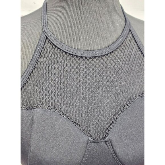 Curtain Call Black Mesh Size Adult Small Halter Dance Costume Top - Picture 4 of 12